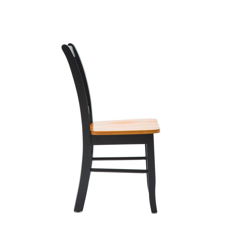 Shaker Dining Chair Set of 2 - Black & Oak Finish