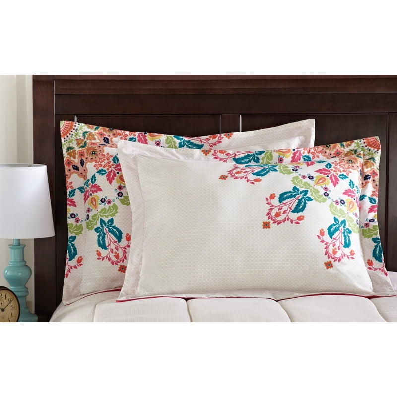 Full Coral Medallion 8-Piece Bed-in-a-Bag Comforter Set with Sheets