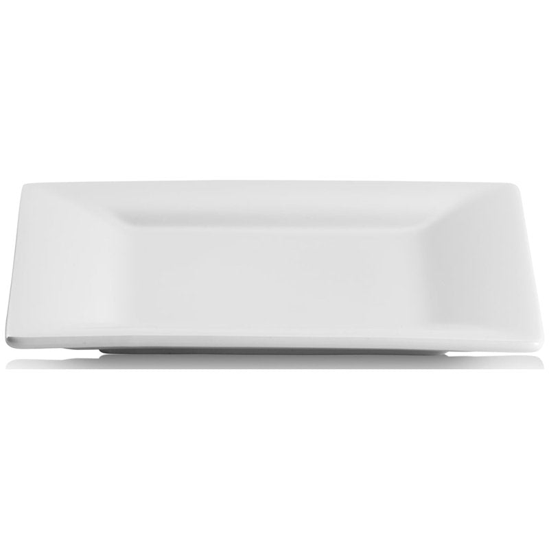 Square Ceramic Appetizer Plates - Set of 12, 6"