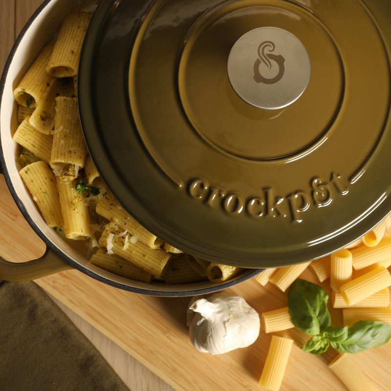 5-Quart Cast Iron Dutch Oven with Lid - Gradient Sage Green