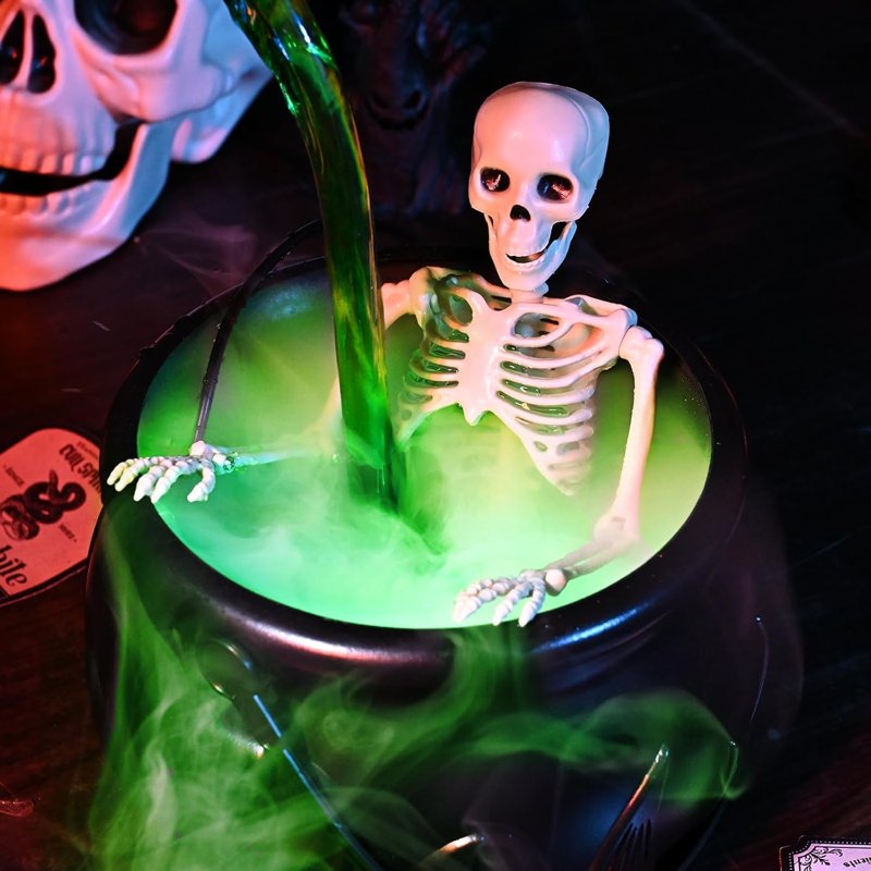 Indoor Halloween Decor Set with Floating Potion Cauldron & Mist Maker