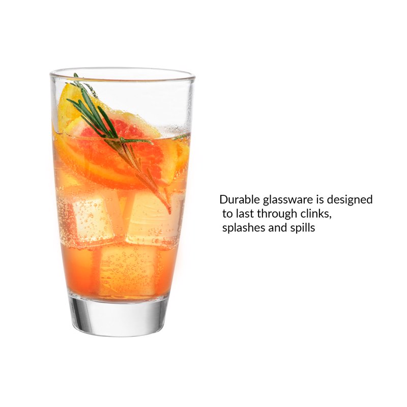 17 oz Clear Drinking Glasses Set - 2 Pack