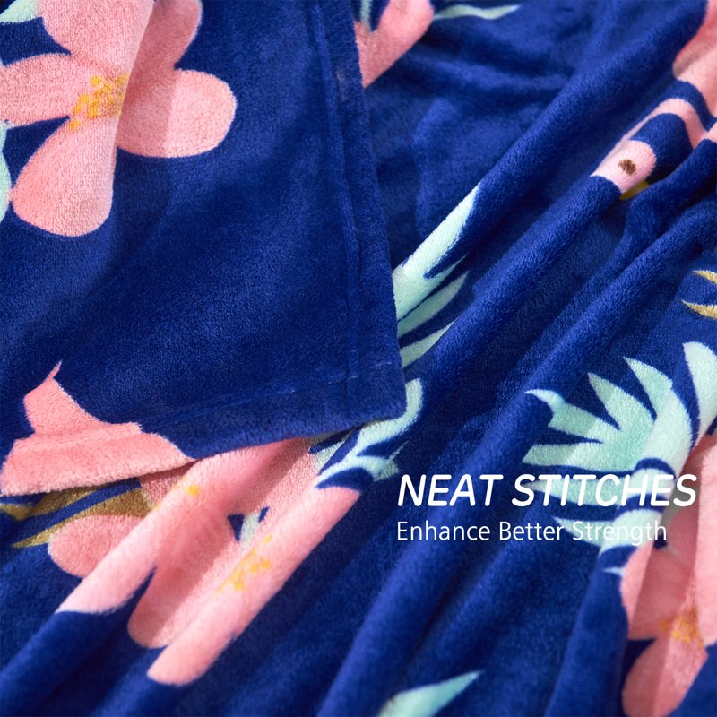 Pink Flamingo Fleece Throw Blanket 50x60 Inches Cozy Plush Nap Blanket