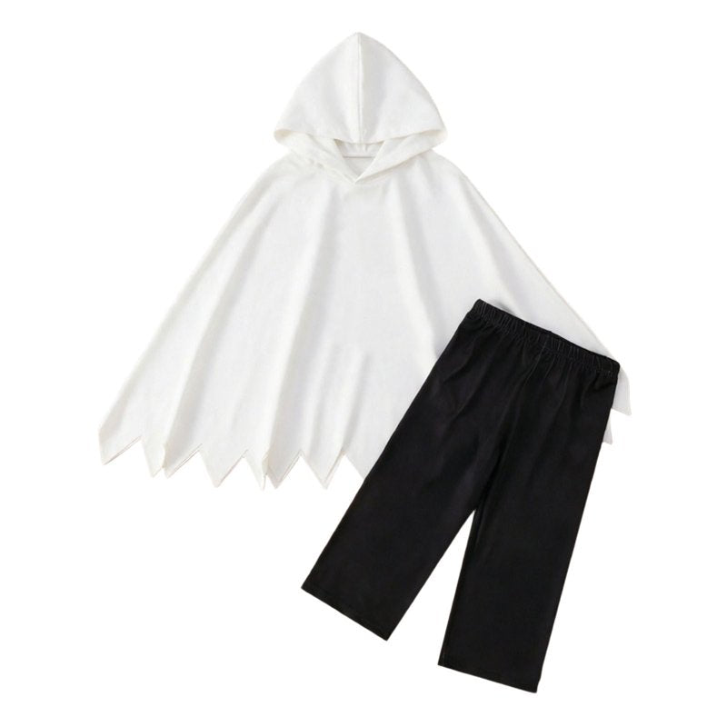 White Boys Halloween Costume Set with Cape and Pants - 6-9 Months