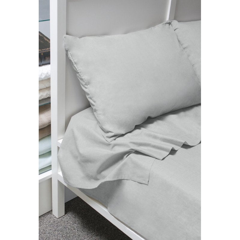 King Cotton Sheet Set - 300 Thread Count 100% Cotton Cool Grey
