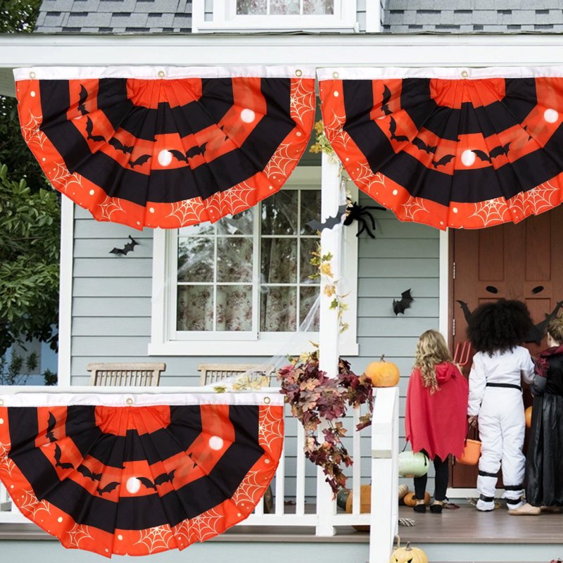Halloween Flag Banner Outdoor Yard Fence Wall Hanging Decor E Variation E