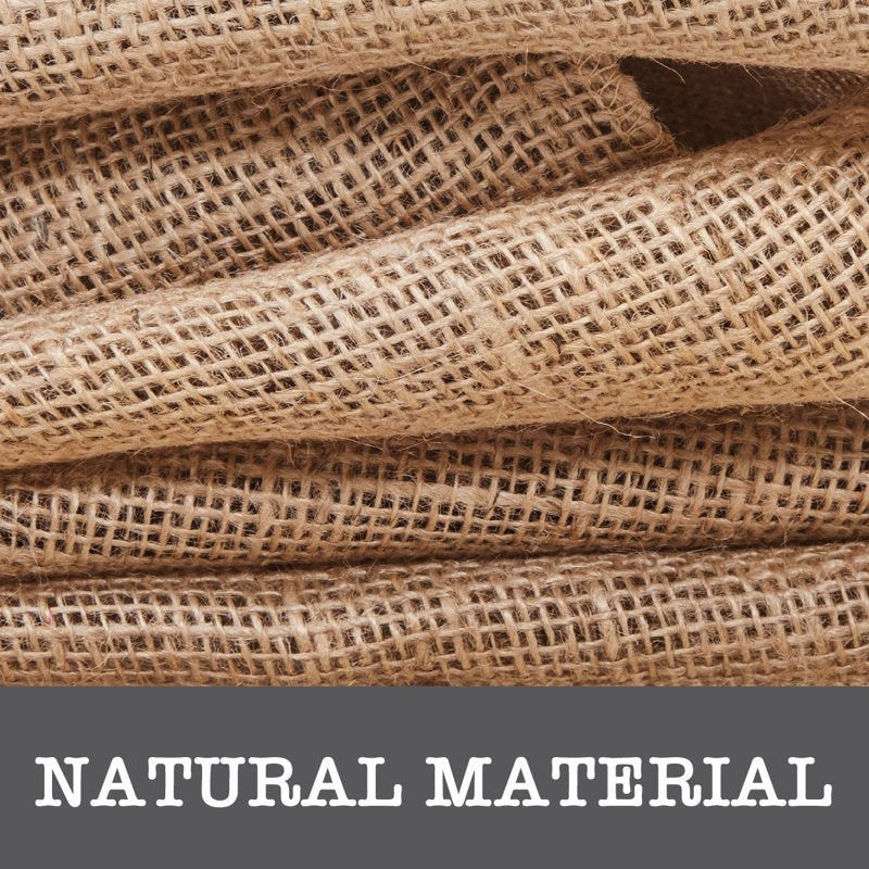 Natural Jute Burlap Fabric Roll - 8 Inch x 5 Yards, Eco-Friendly Craft Material - Love, Laugh, Craft