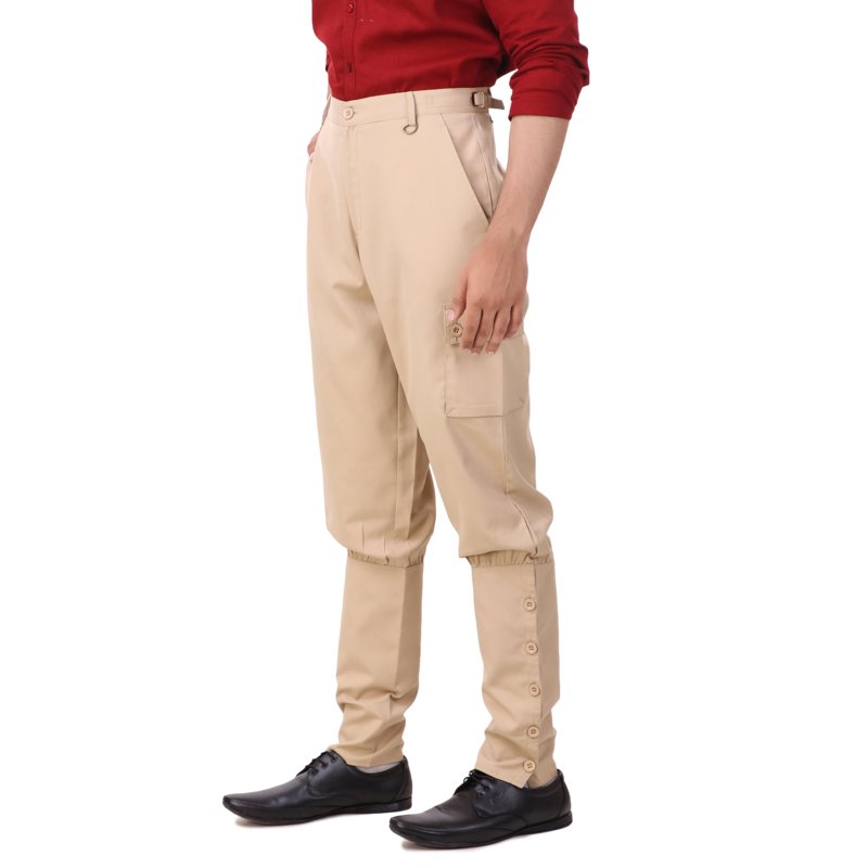 Men's Victorian Steampunk Airship Costume Pants - Beige 2XL