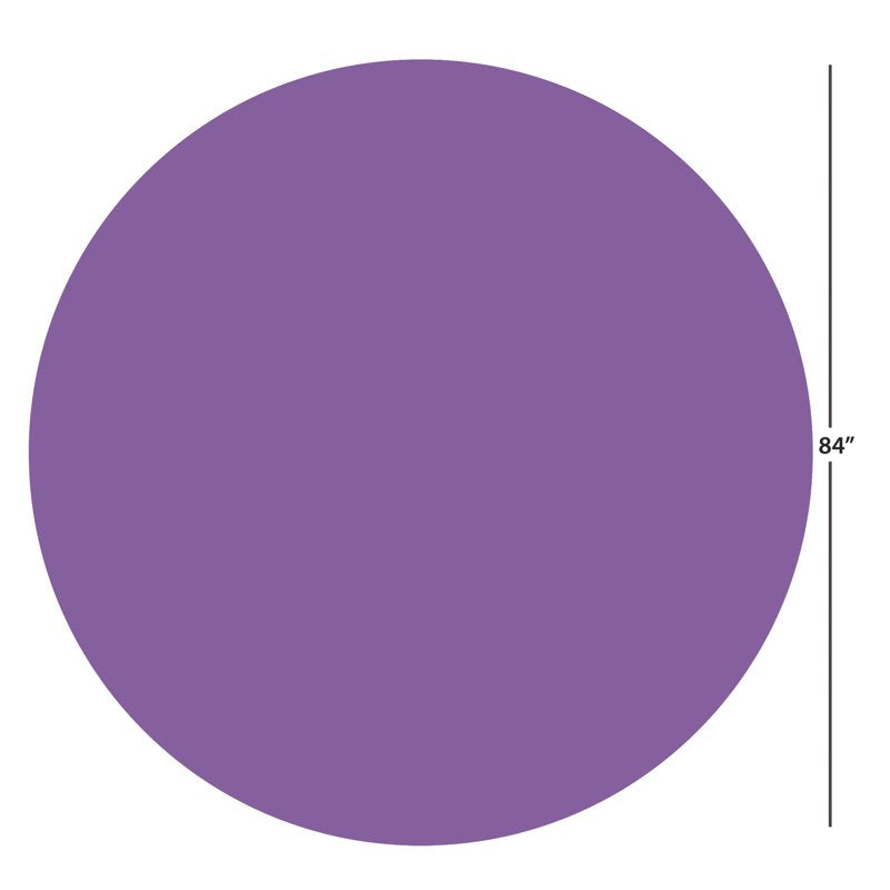 84 Inch Purple Round Plastic Table Cover for Parties and Events