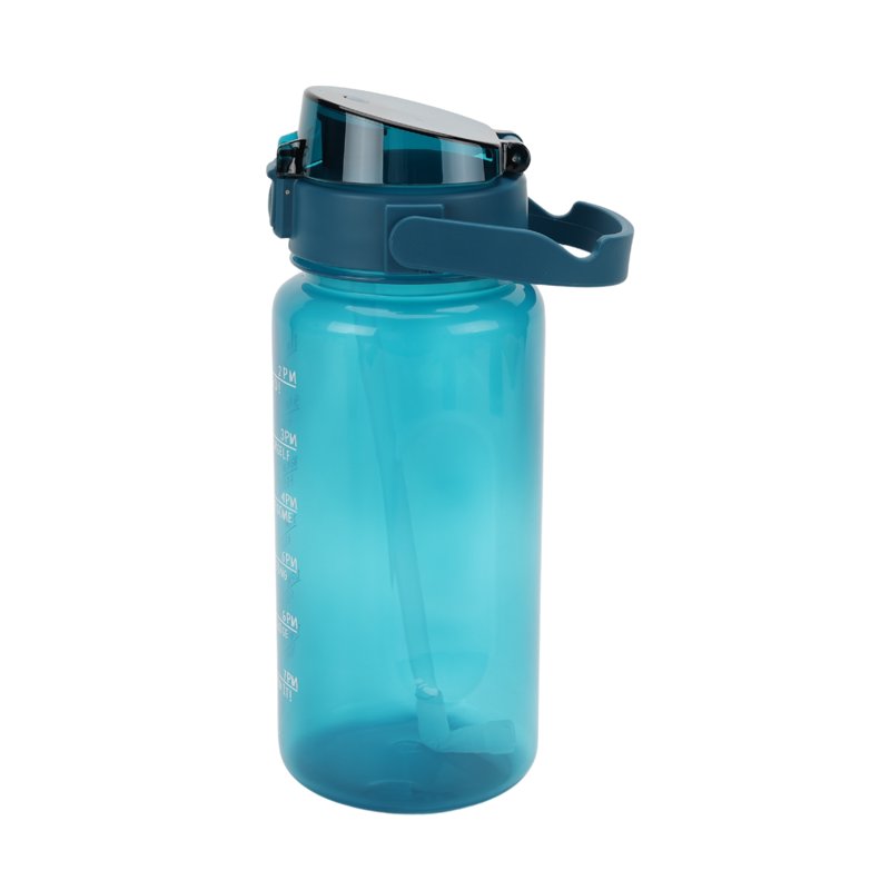 48 oz Blue Plastic Water Bottle with Handle & Phone Holder