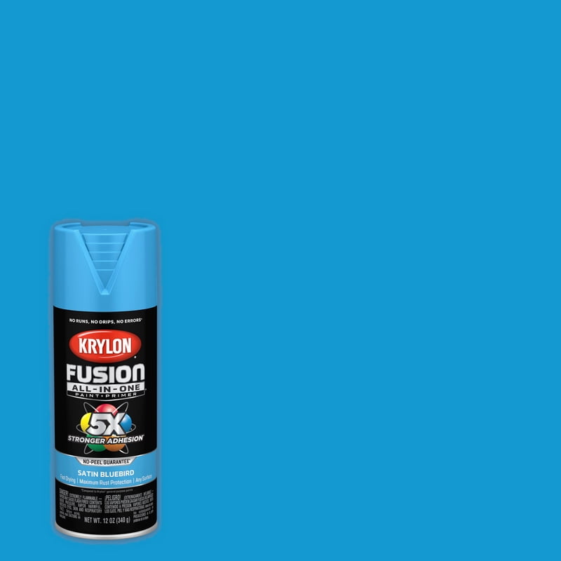 Krylon Fusion All-In-One Spray Paint - Satin Bluebird, 6 Pack