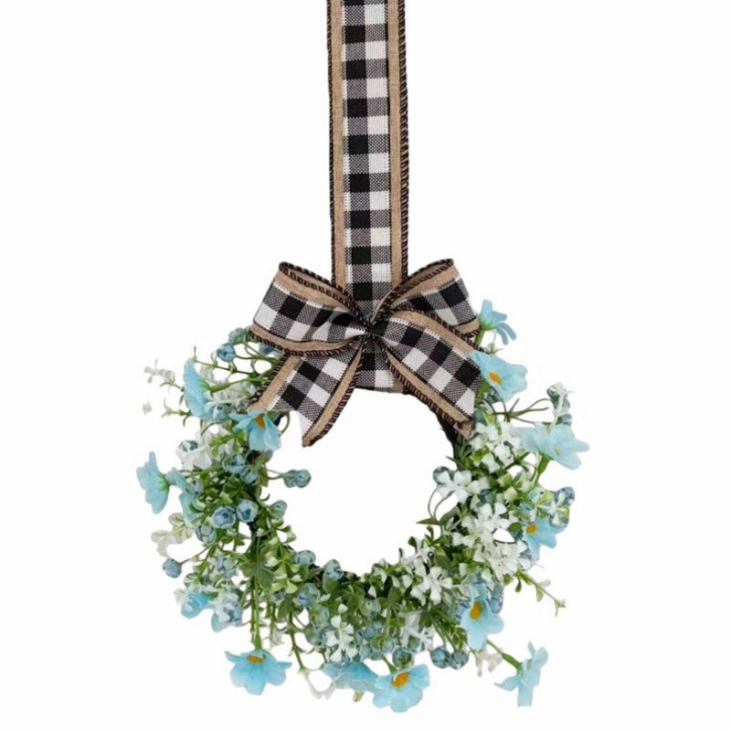 Mini Spring Wreaths for Candles & Decor - Blue, Variation C