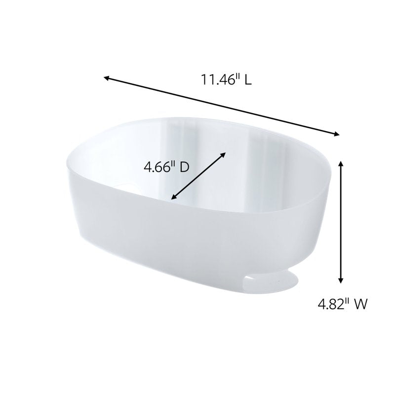 Command Shower Caddy Frosted Large Square Single - Bathroom Organizer