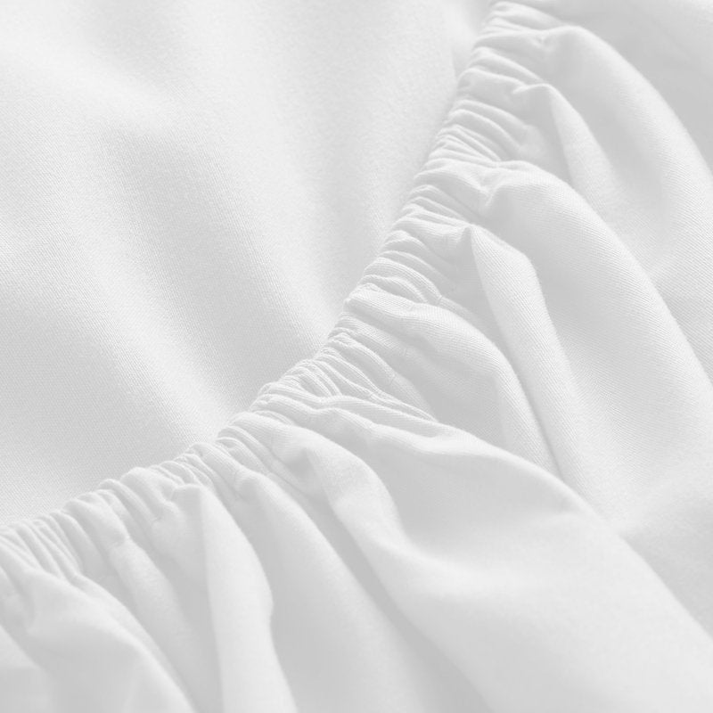 King Bed in a Bag - White Microfiber 7-Piece Bedding Set with Comforter and Sheets - Bare Home