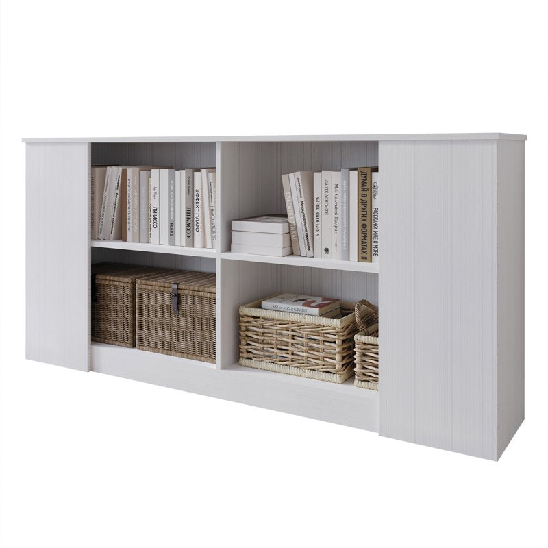 Durable Engineered Wood 4 Shelf Sideboard - White