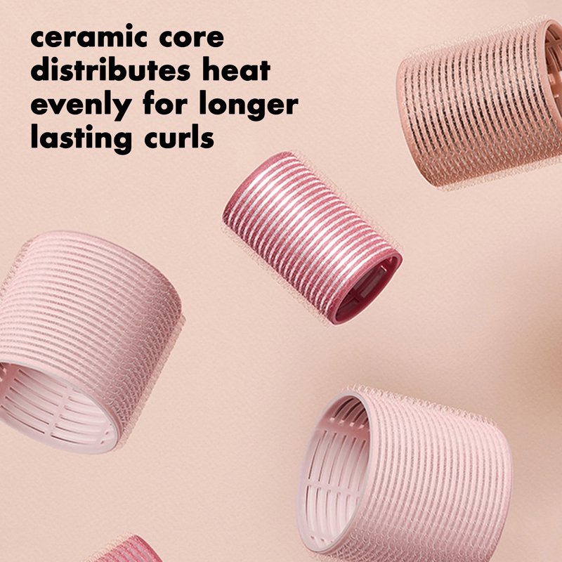 Ceramic Volumizing Hair Rollers Set - 9 Pack with 3 Sizes