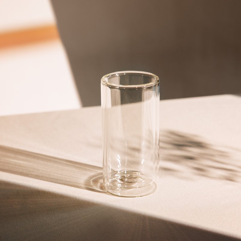 16 oz Double Wall Drinking Glass - Clear - Single