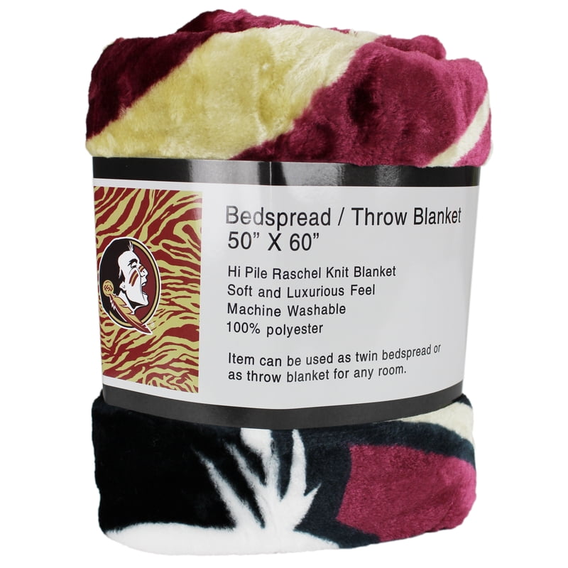 Florida State Seminoles Comfy Raschel Throw Blanket - 60x50 Inches Variation