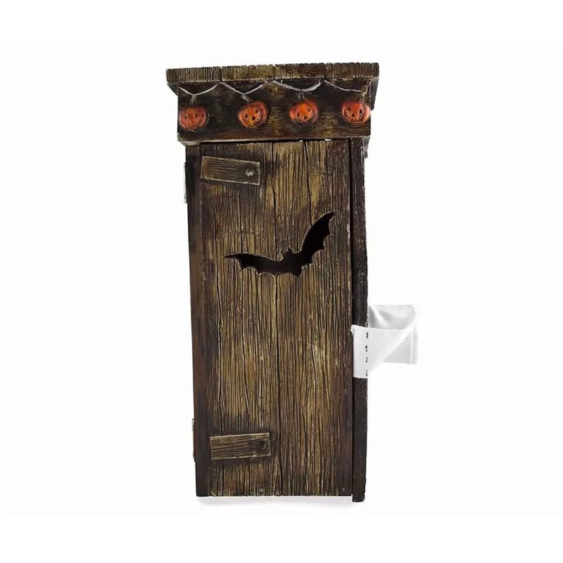 Halloween Mummy Ghost Resin Figurine for Outdoor Toilet Decor - Spooky Funny Garden Statue