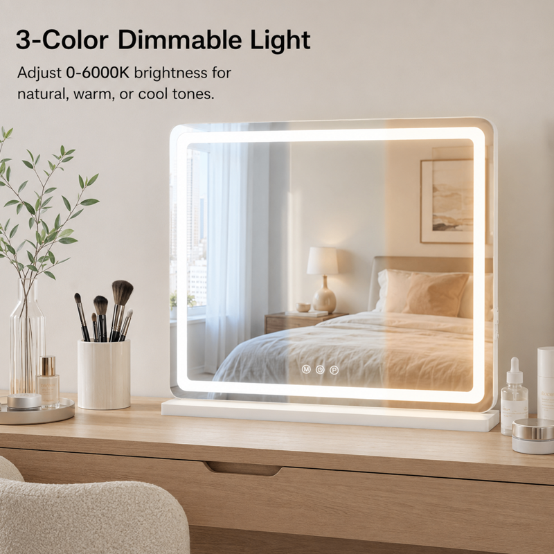 LED Vanity Mirror with Lights - Dimmable Makeup Mirror with Touch Control