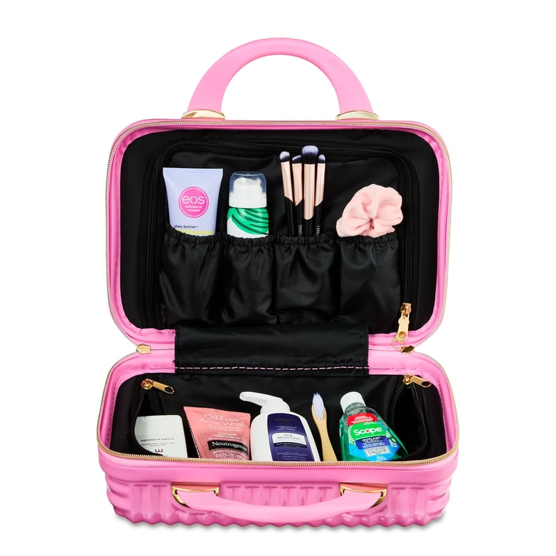 Hard Shell Cosmetic Travel Case, 11.5-inch Makeup Organizer Bag