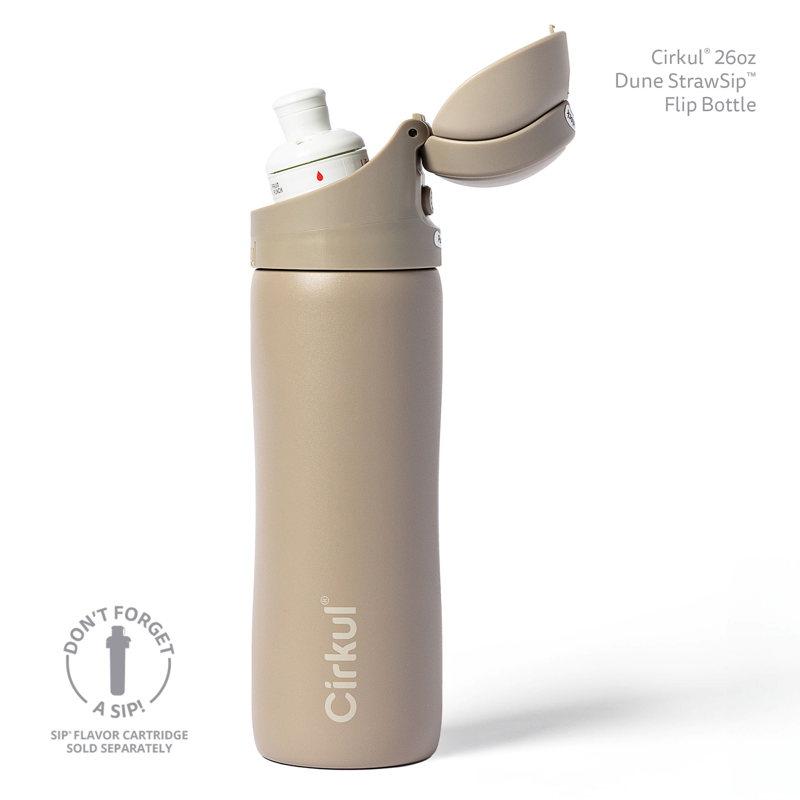 26oz Stainless Steel Flip Water Bottle - Dune Color
