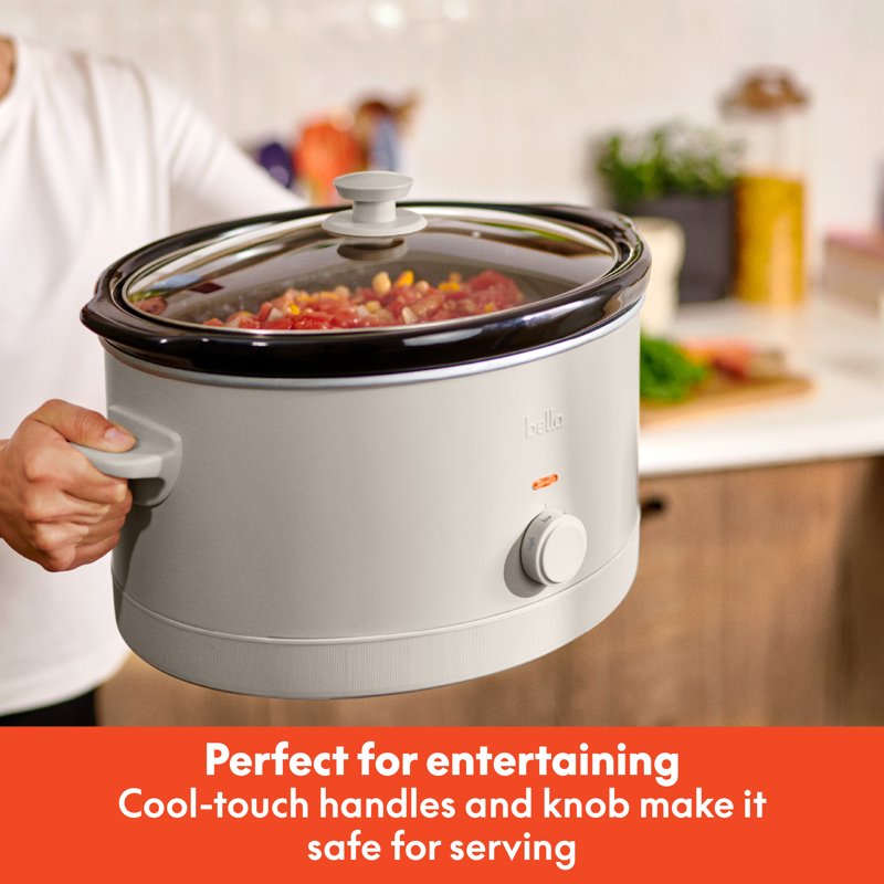 6 Qt Manual Slow Cooker with 3 Temperature Settings - Oatmilk
