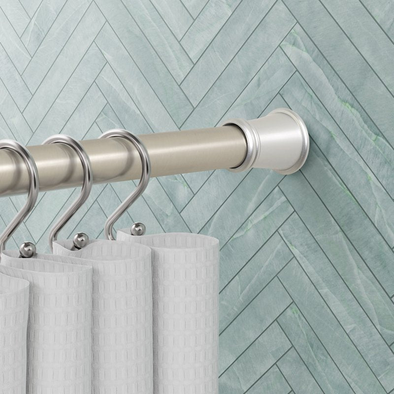 Adjustable Tension Shower Rod - 26 to 76 Inches Brushed Nickel - No Tools Needed