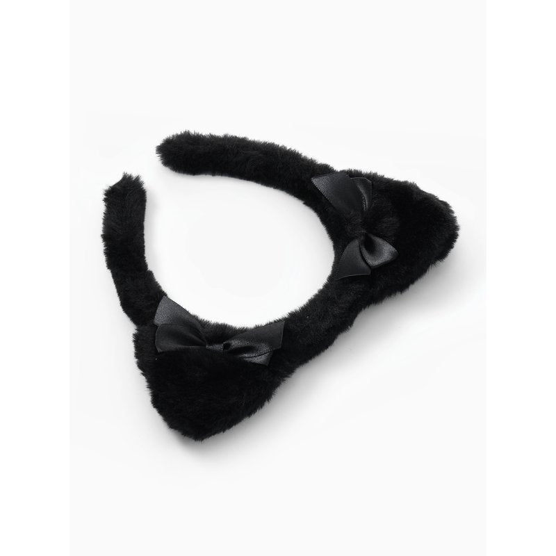 Halloween Fuzzy Cat Ears Headband for Women - Costume Accessory