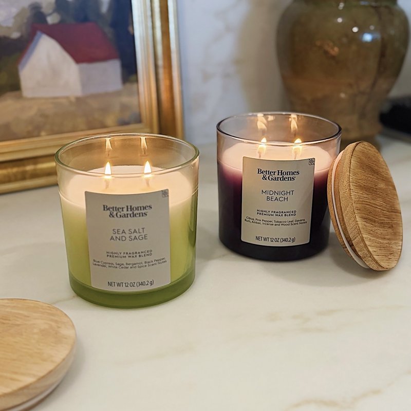 Midnight Beach Scented 2-Wick Ombre Jar Candle - 12oz