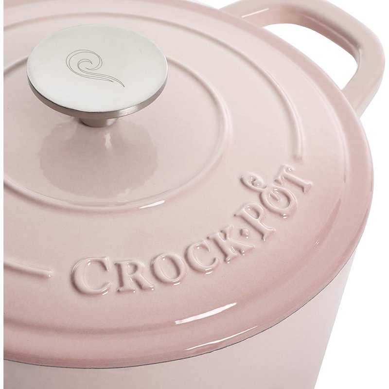 5-Quart Enamel Cast Iron Dutch Oven - Blush Pink