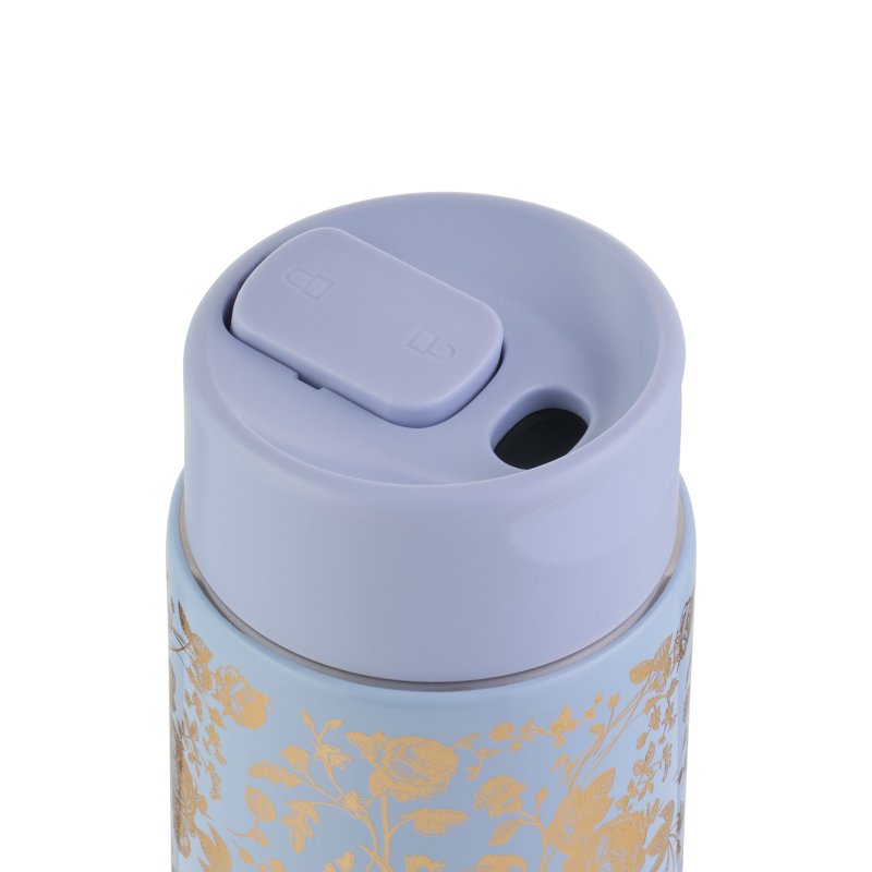 22oz Stainless Steel Coffee Tumbler - Blue Floral Travel Mug