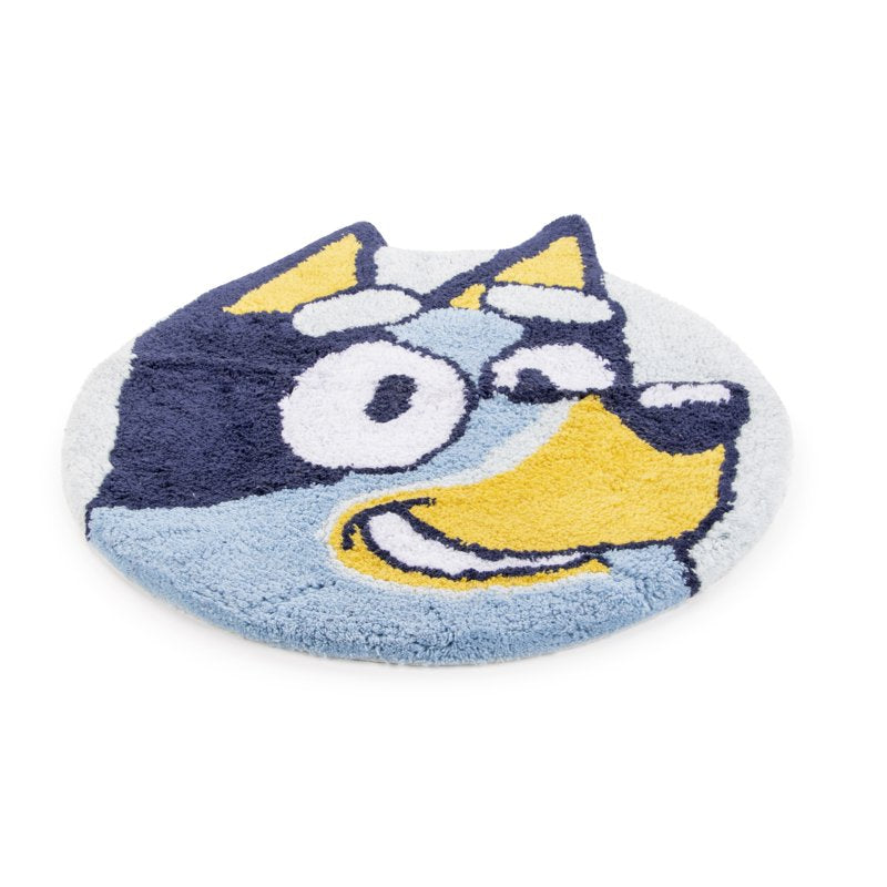 Kids Bluey Tufted Bath Rug 19x22 Cotton Non-Slip Bathroom Mat