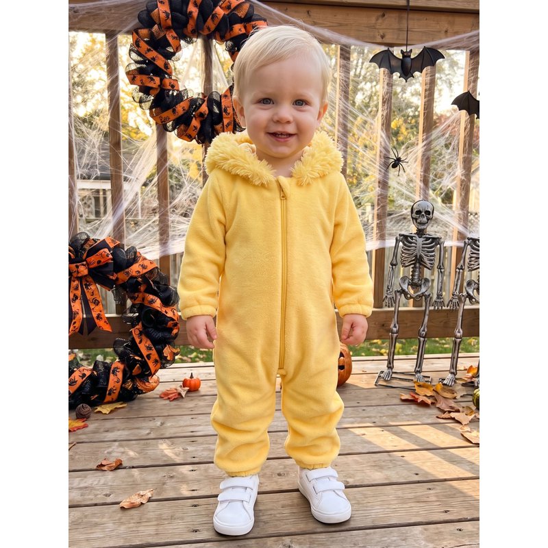 Toddler Baby Girl Boy Halloween Chick Costume Romper - Yellow, 18-24 Months