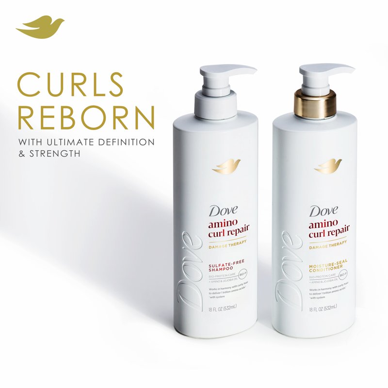Amino Curl Repair Shampoo for Curly, Coily Hair - 18 Fl Oz