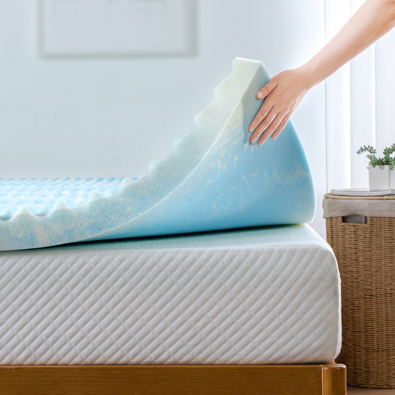 Full 3-Inch Swirl Gel Cooling Memory Foam Mattress Topper