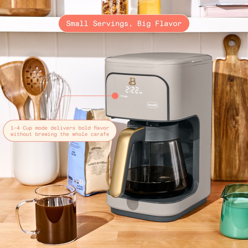 12-Cup Programmable Drip Coffee Maker - Porcini Taupe