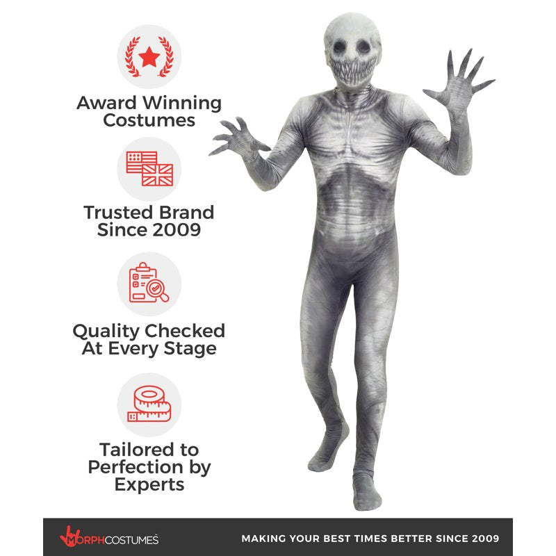 Kids Rake Halloween Costume Unisex Scary Morphsuit for Boys and Girls