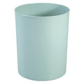 Round Bathroom Wastebasket - BPA-Free Plastic, Aqua