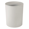 Round Bathroom Wastebasket - BPA-Free Plastic, Light Gray