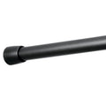 Adjustable Metal Shower Curtain Rod - Matte Black Tension 26-42 Inches with Rubber Feet - iDesign