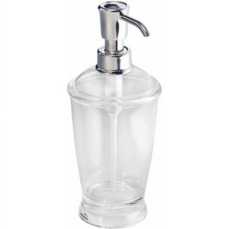 iDesign Plastic Soap Dispenser Pump - Clear, Silver Variation