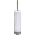 Stainless Steel Toilet Brush and Holder Set - White Bathroom Accessory