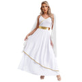 Greek Roman Goddess Costume for Women - White S Toga Dress Halloween Fancy Dress