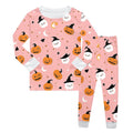 Toddler Girl Halloween Pajama Set Long Sleeve Pumpkin Print 4T Light Pink
