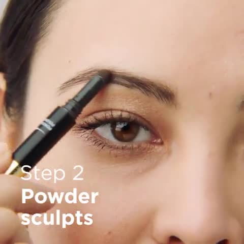 2-in-1 Waterproof Eyebrow Pencil and Powder Duo with Spoolie Brush