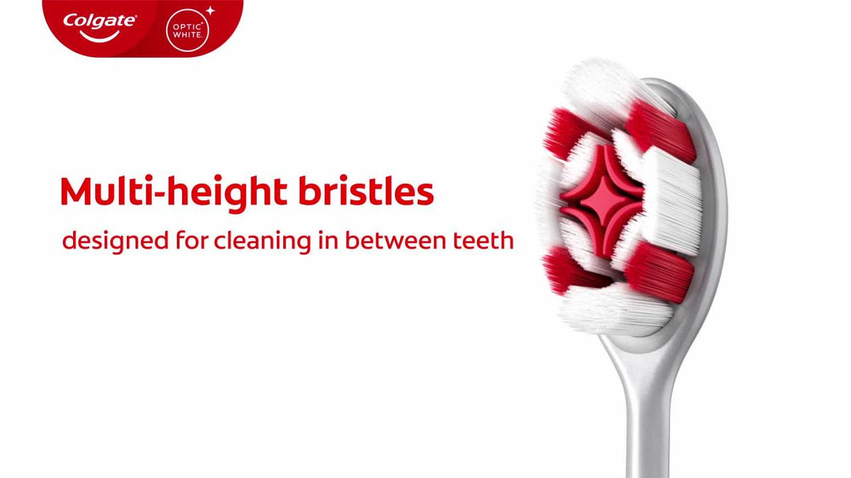 Optic White Soft Bristle Toothbrush for Adults with Polishing Star