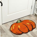 Pumpkin Shape Bathroom Rug - Fall Decor Doormat, Non-Slip Kitchen Floor Mat, 24x16 Inch - Variation C